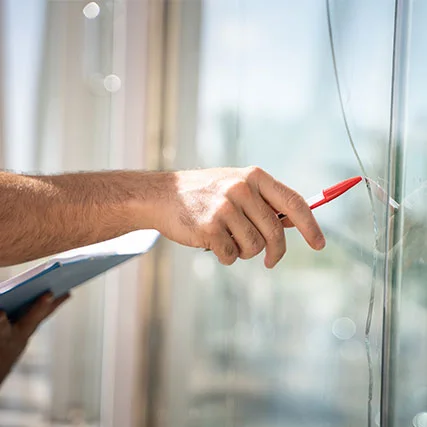 broken glass repair in Bellview, FL